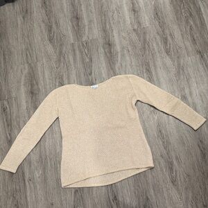 Chic Beige Women's Crew Neck Sweater